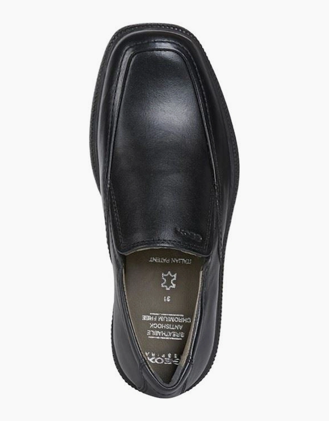 Geox Jr Federico Leather Black Loafers