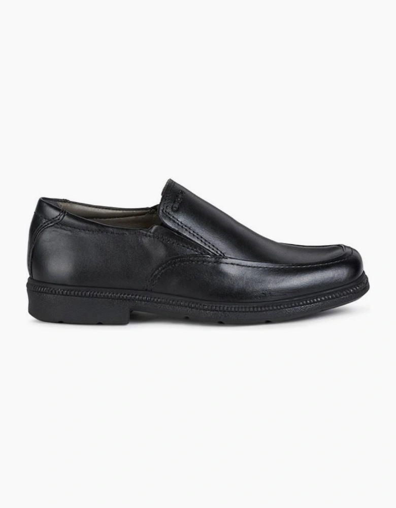 Geox Jr Federico Leather Black Loafers