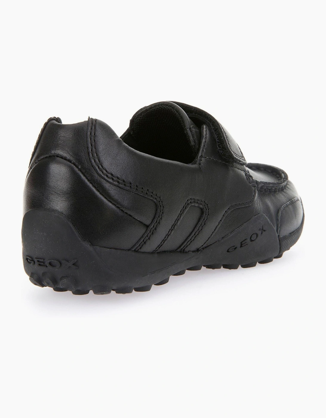 Geox J W.Snake Moc B Leather Black Moccasins Shoes