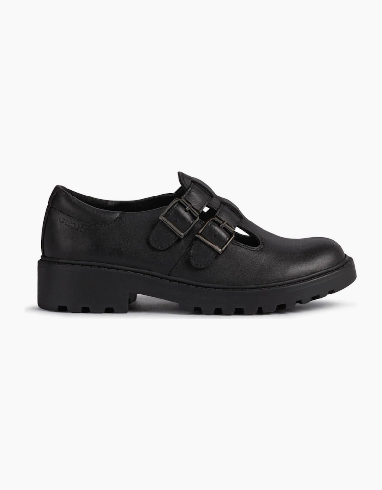 Geox Casey Leather Black Shoes