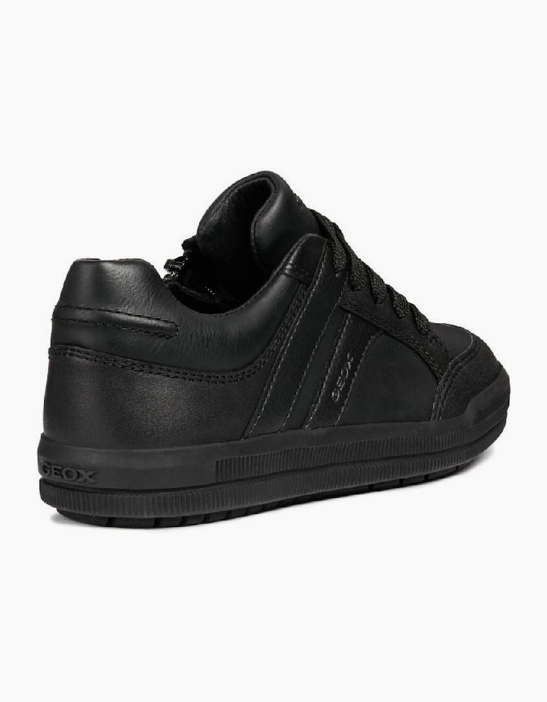Geox J Arzach B. D Leather Black Trainers