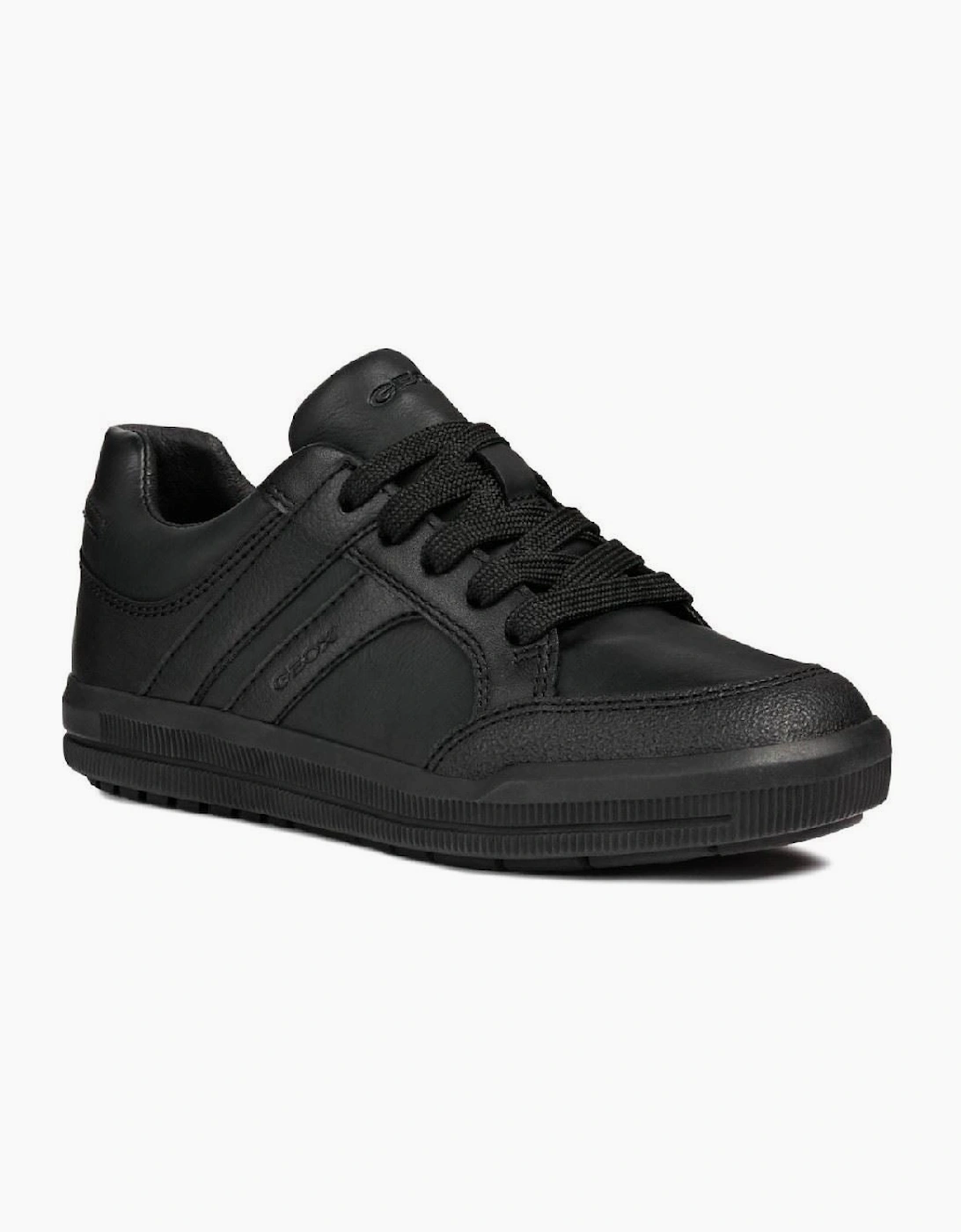 Geox Boy's Geox J Arzach B. D Leather Black Trainers