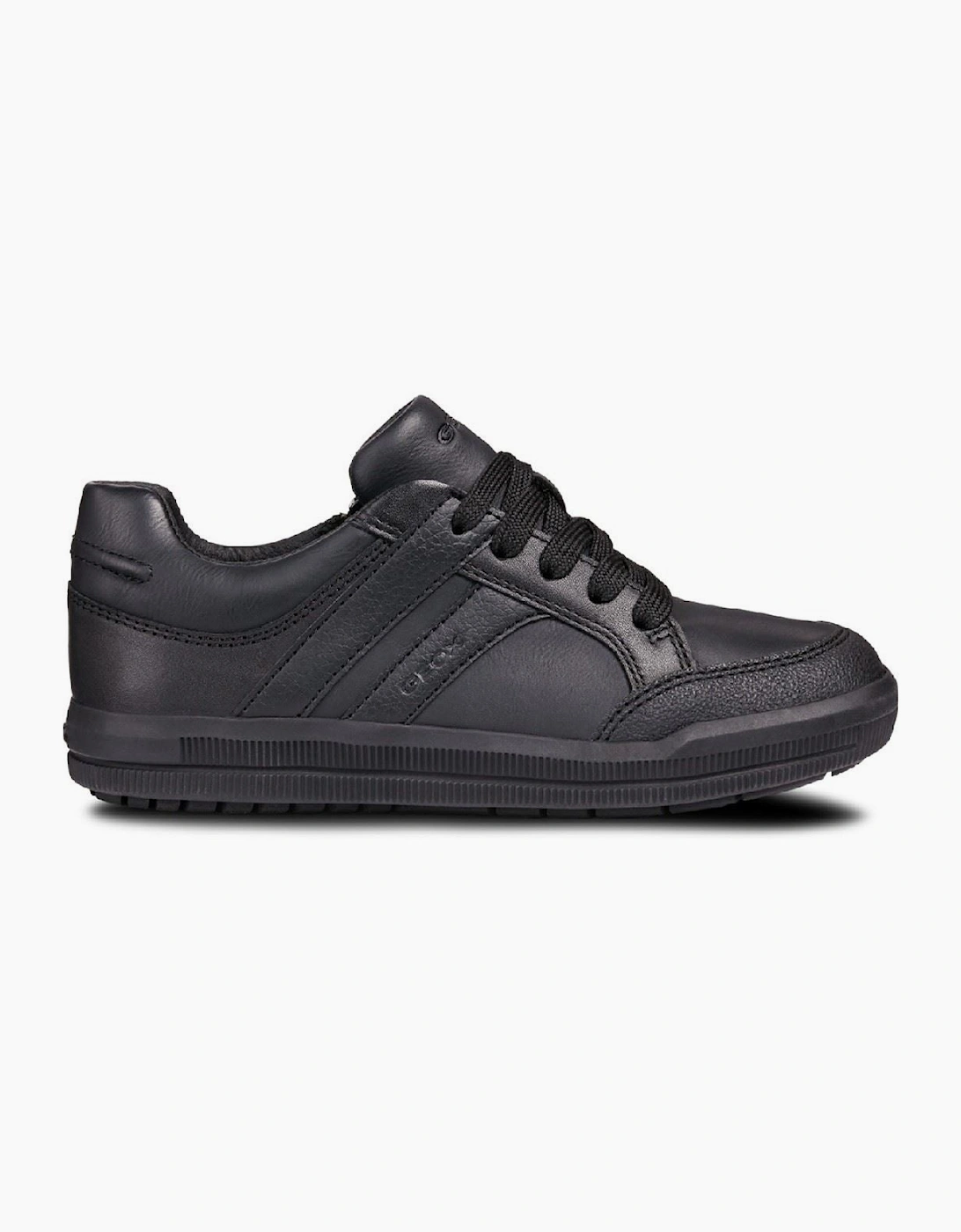 Geox J Arzach B. D Leather Black Trainers