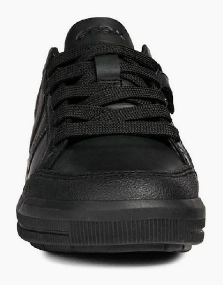 Geox J Arzach B. D Leather Black Trainers
