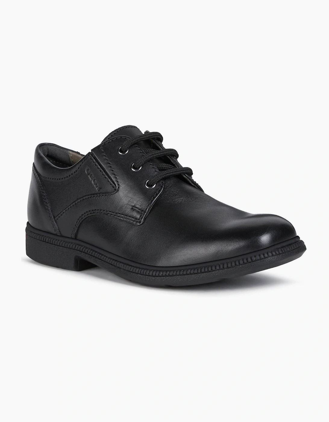 Geox Jr Federico Leather Black Lace-Up Shoes