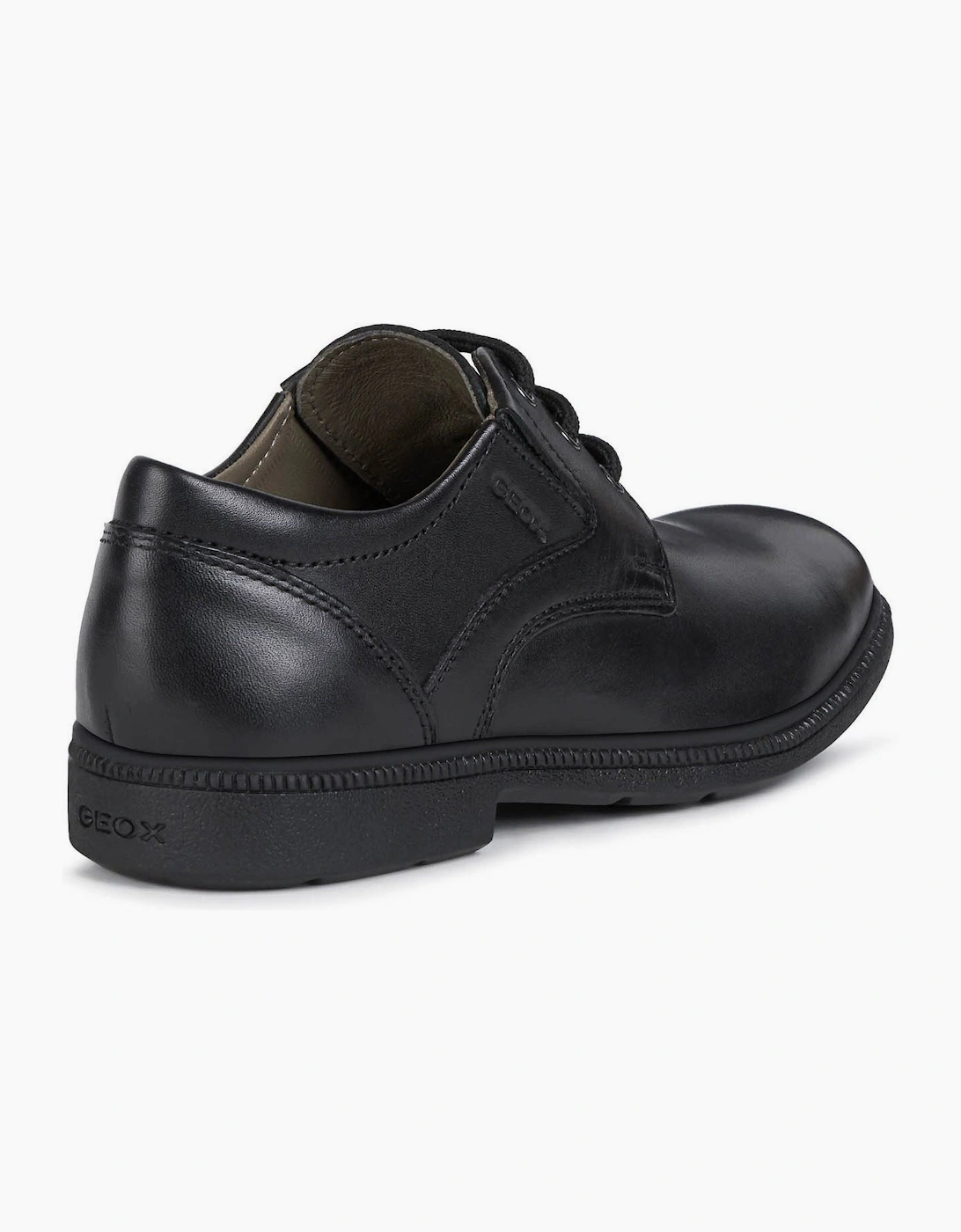 Geox Jr Federico Leather Black Lace-Up Shoes