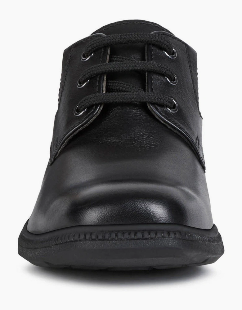 Geox Jr Federico Leather Black Lace-Up Shoes