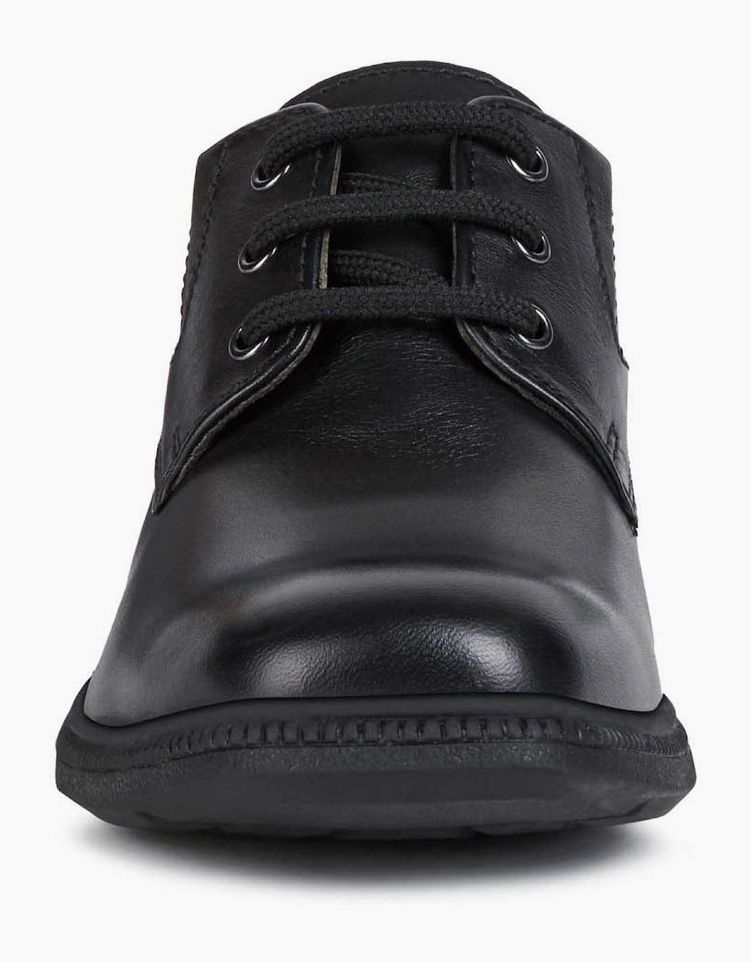 Geox Jr Federico Leather Black Lace-Up Shoes