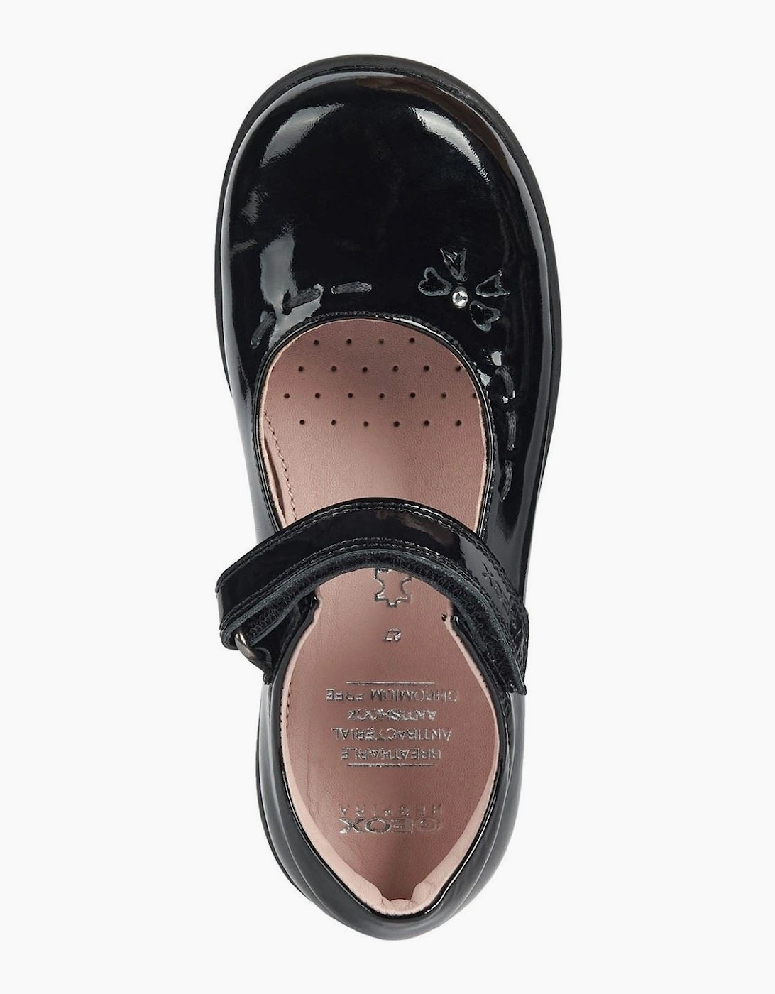 Geox Naimara Leather Black Patent Shoes