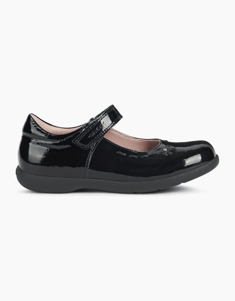 Geox Naimara Leather Black Patent Shoes
