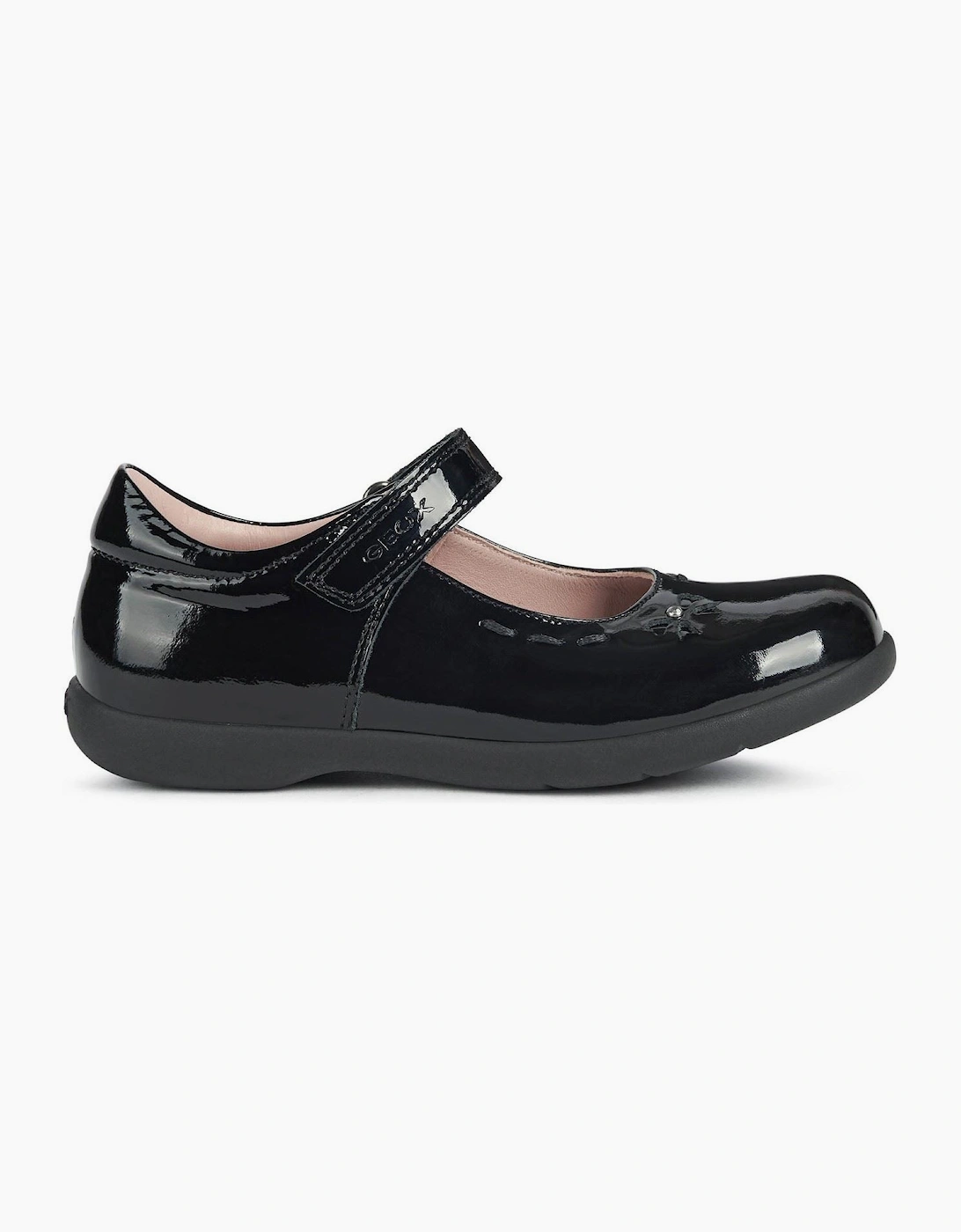 Geox Naimara Leather Black Patent Shoes