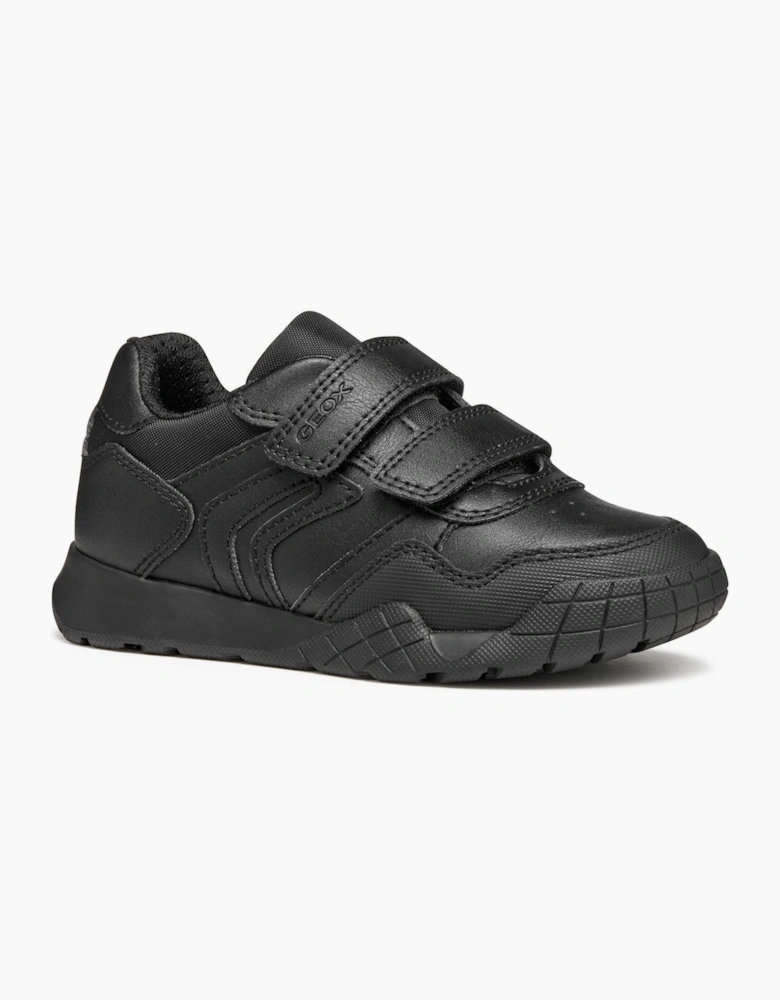 Geox J Rann-E Unisex Black Trainers
