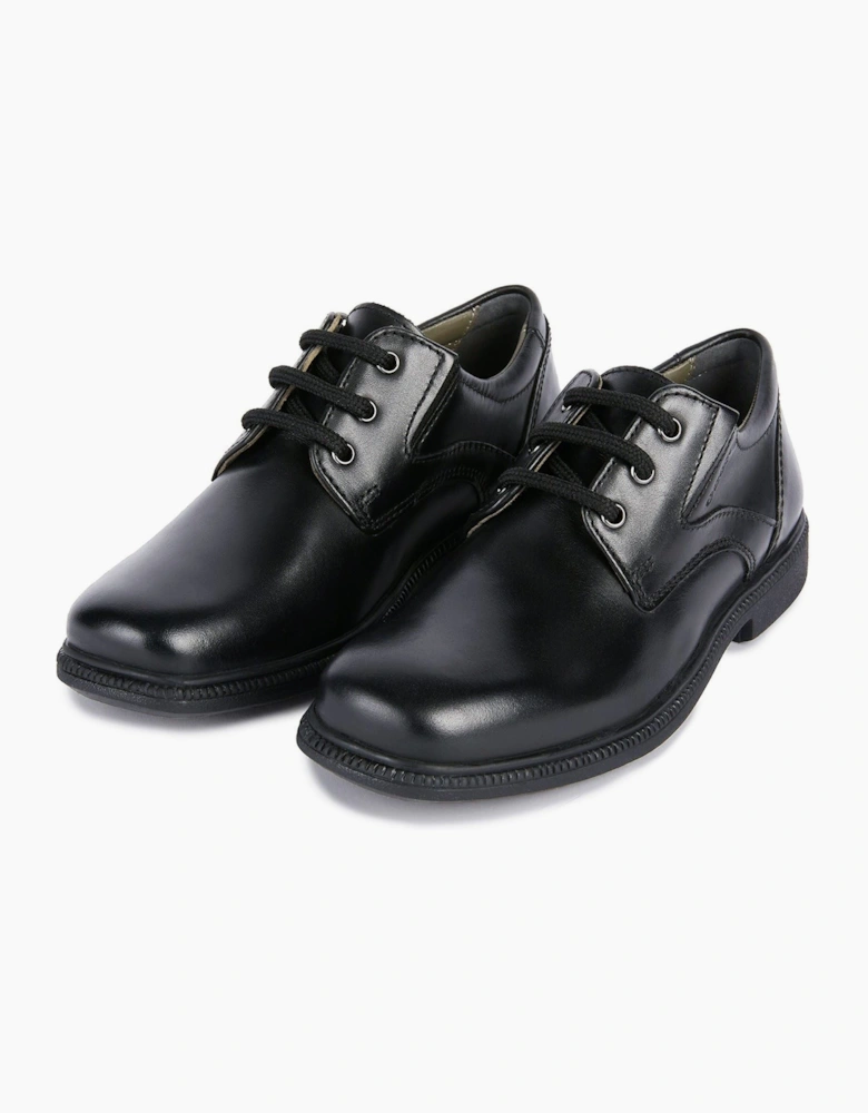 Geox Jr Federico Leather Black Lace-Up Shoes