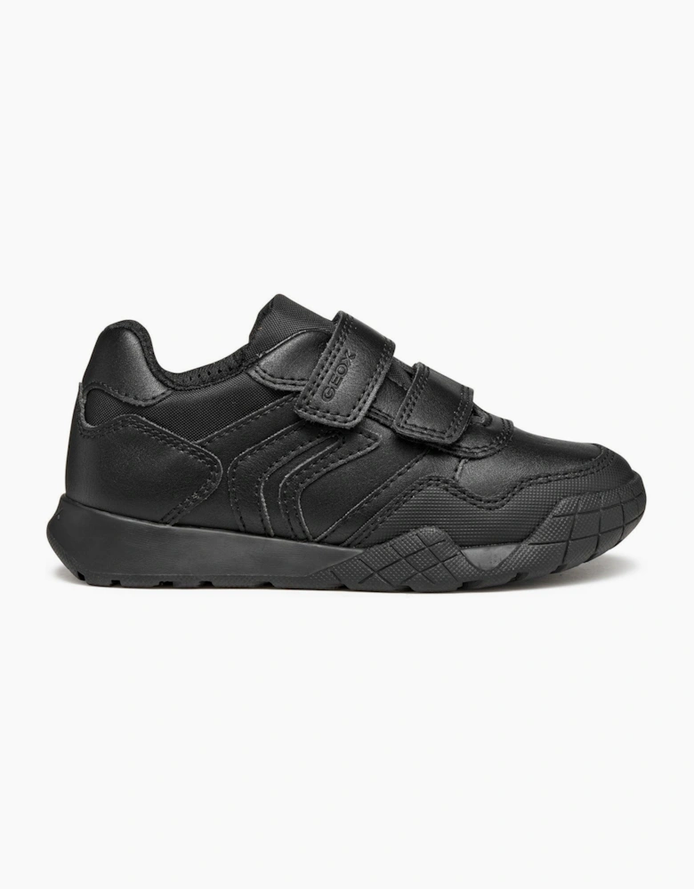 Geox J Rann-E Black Trainers