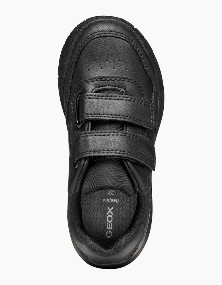 Geox J Rann-E Black Trainers