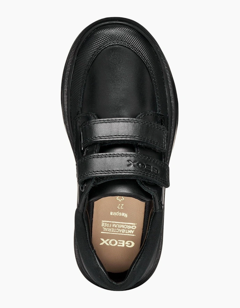 Geox J Riddock Leather Black Shoes