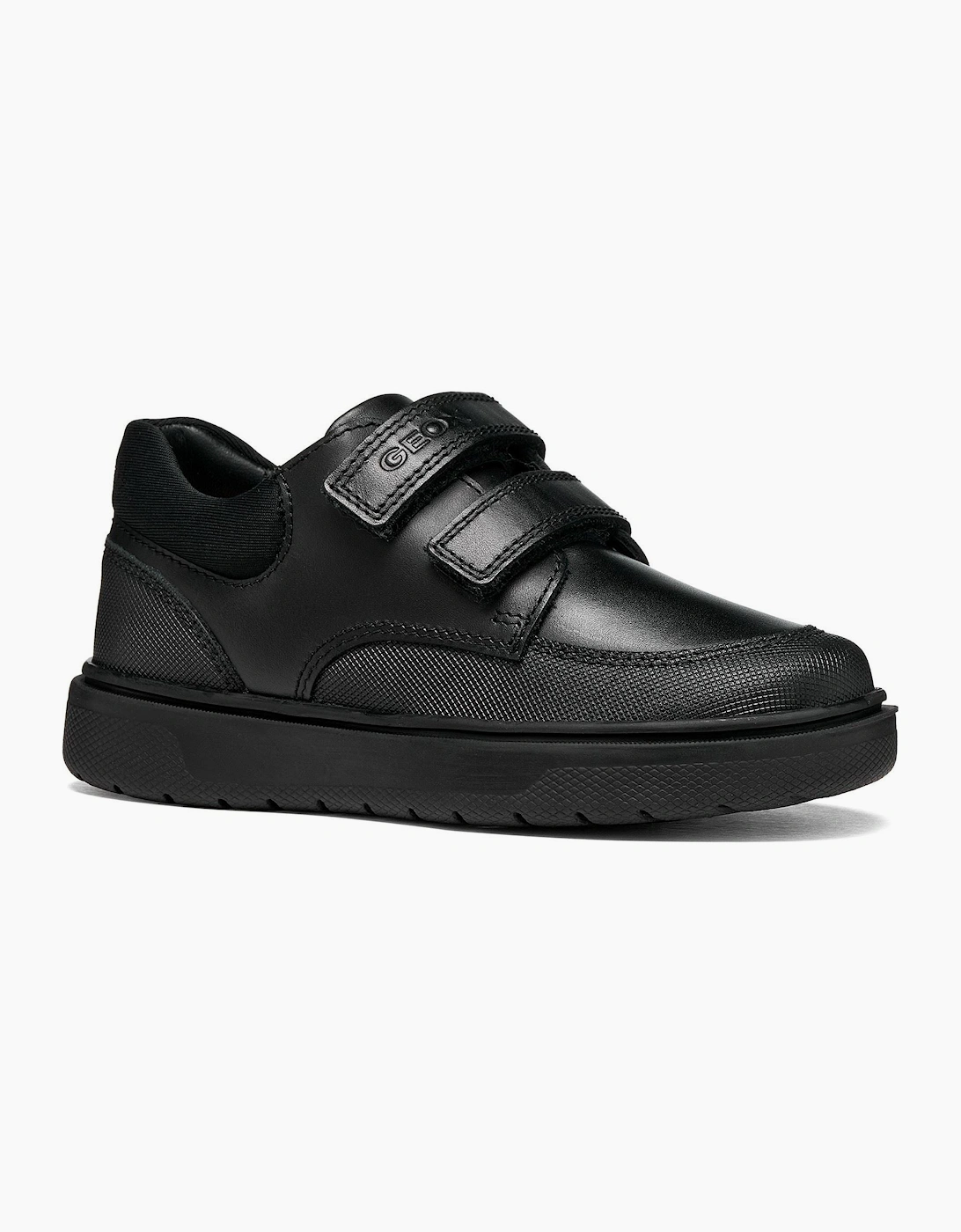 Geox J Riddock Leather Black Shoes