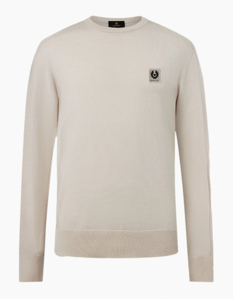 Belstaff Colden Merino Crew Neck Pale Stone