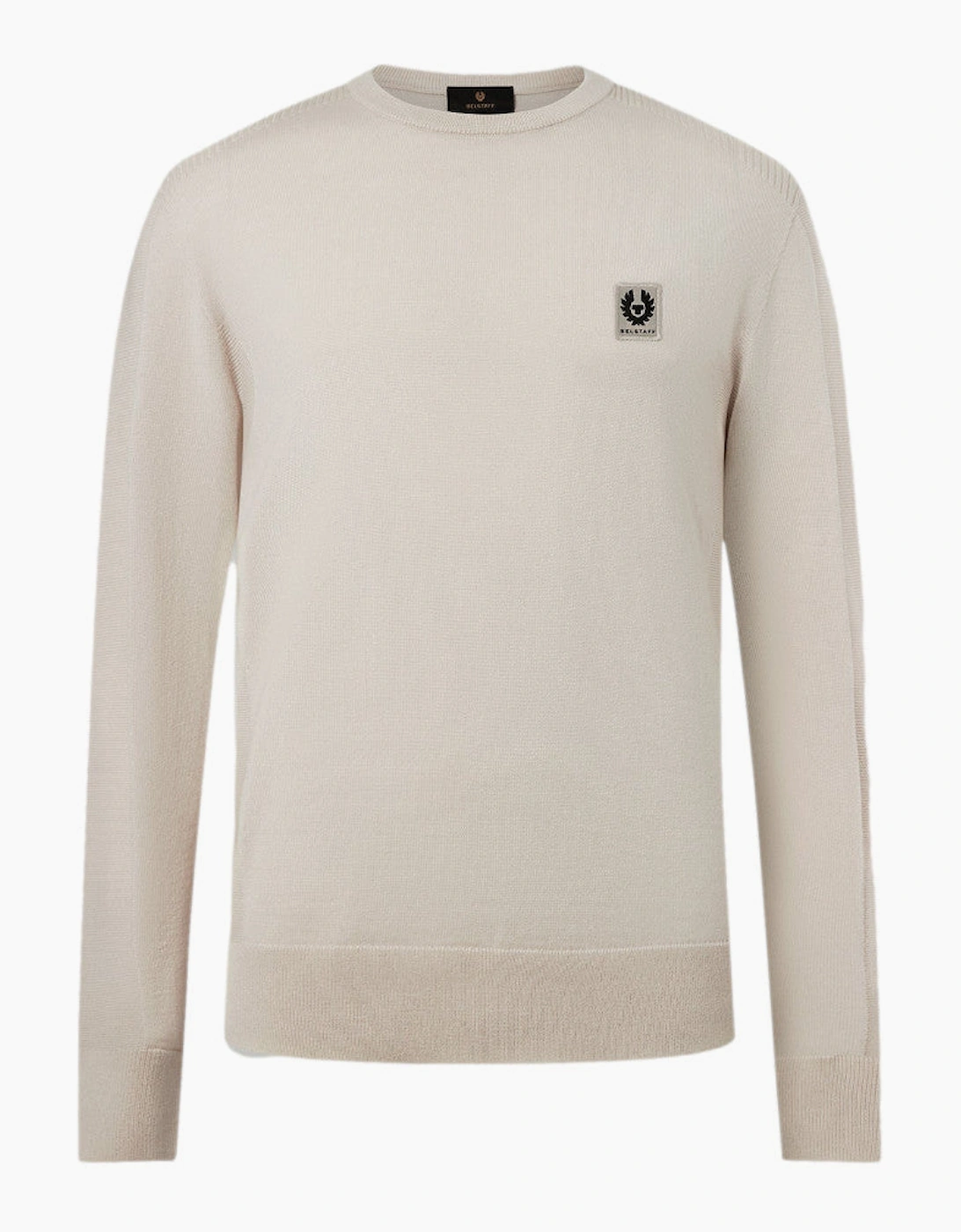 Belstaff Colden Merino Crew Neck Pale Stone