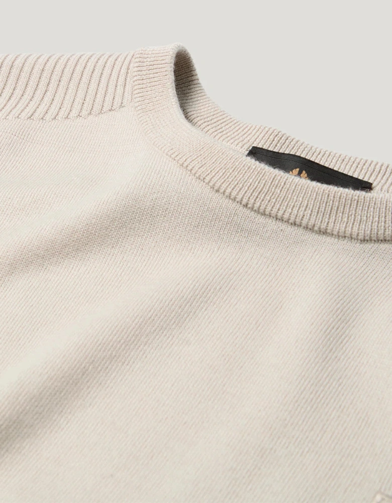 Belstaff Colden Merino Crew Neck Pale Stone