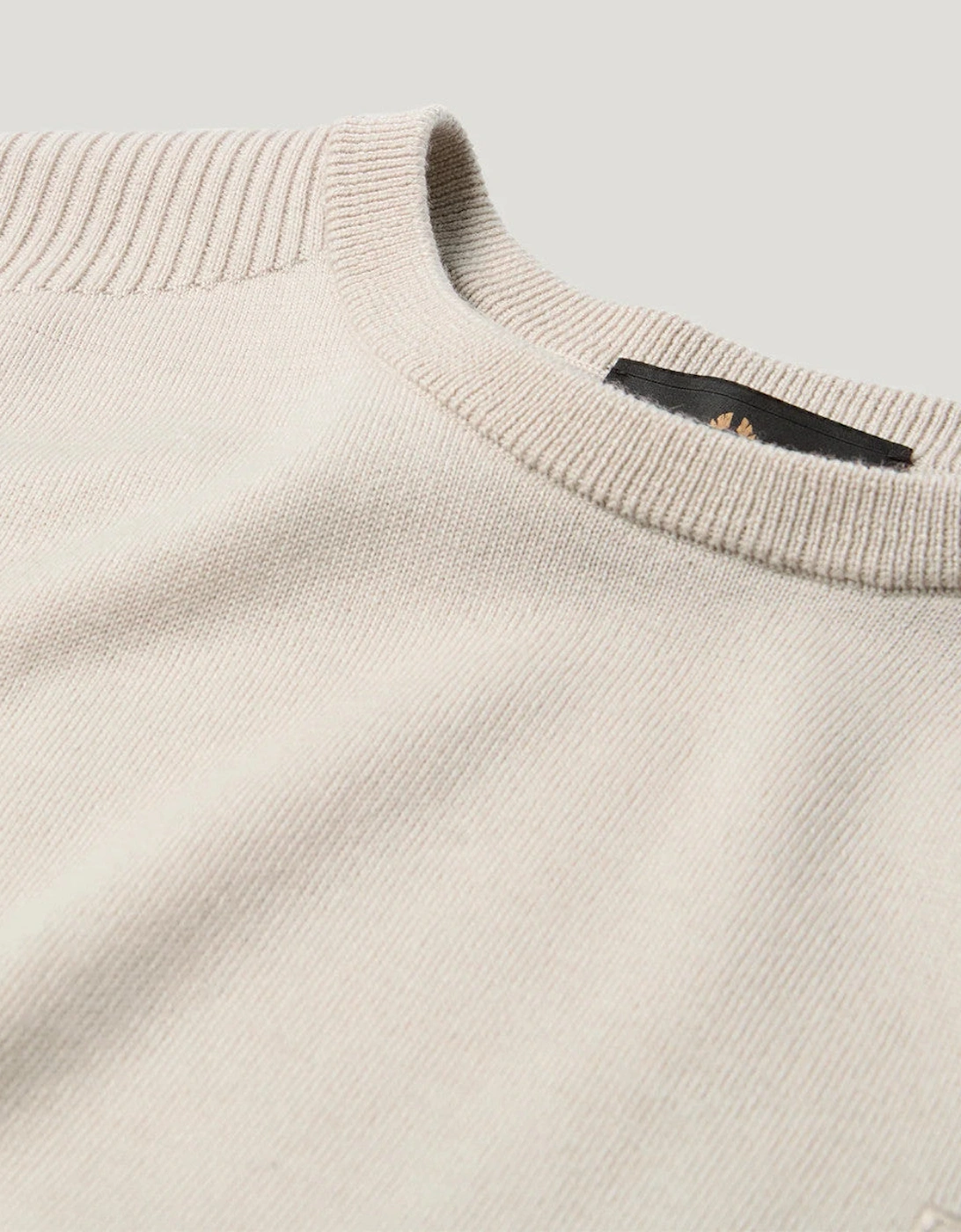 Belstaff Colden Merino Crew Neck Pale Stone
