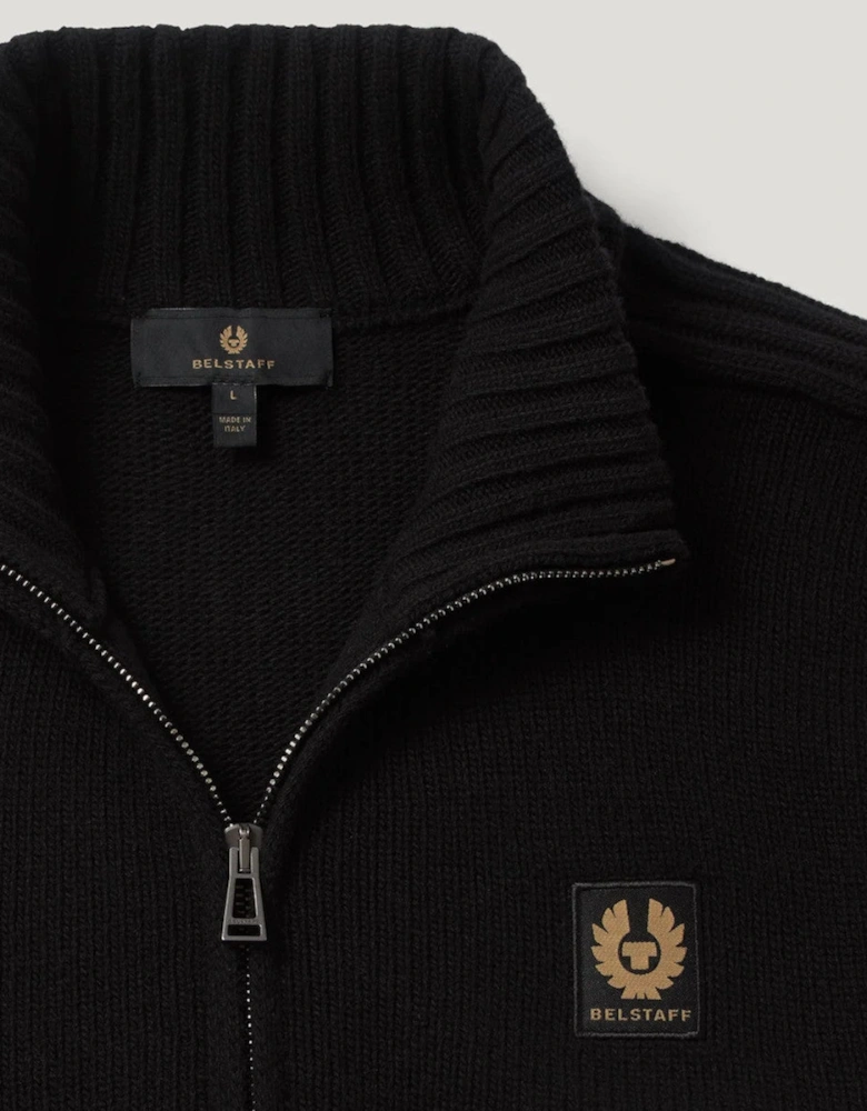 Belstaff Watch Quarter Zip Jumper Black