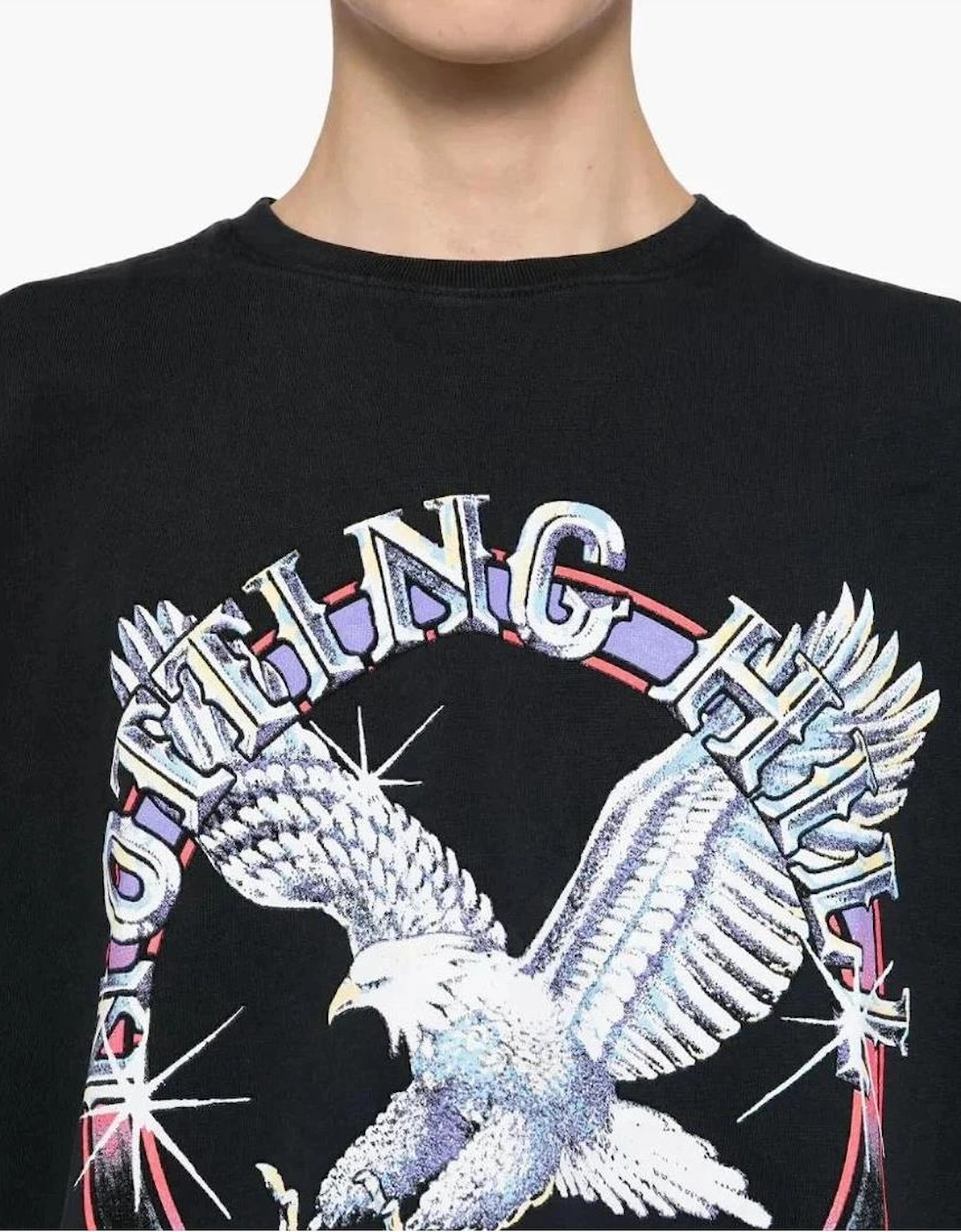 Men's Black Rhude Notting Hill Eagle T-Shirt