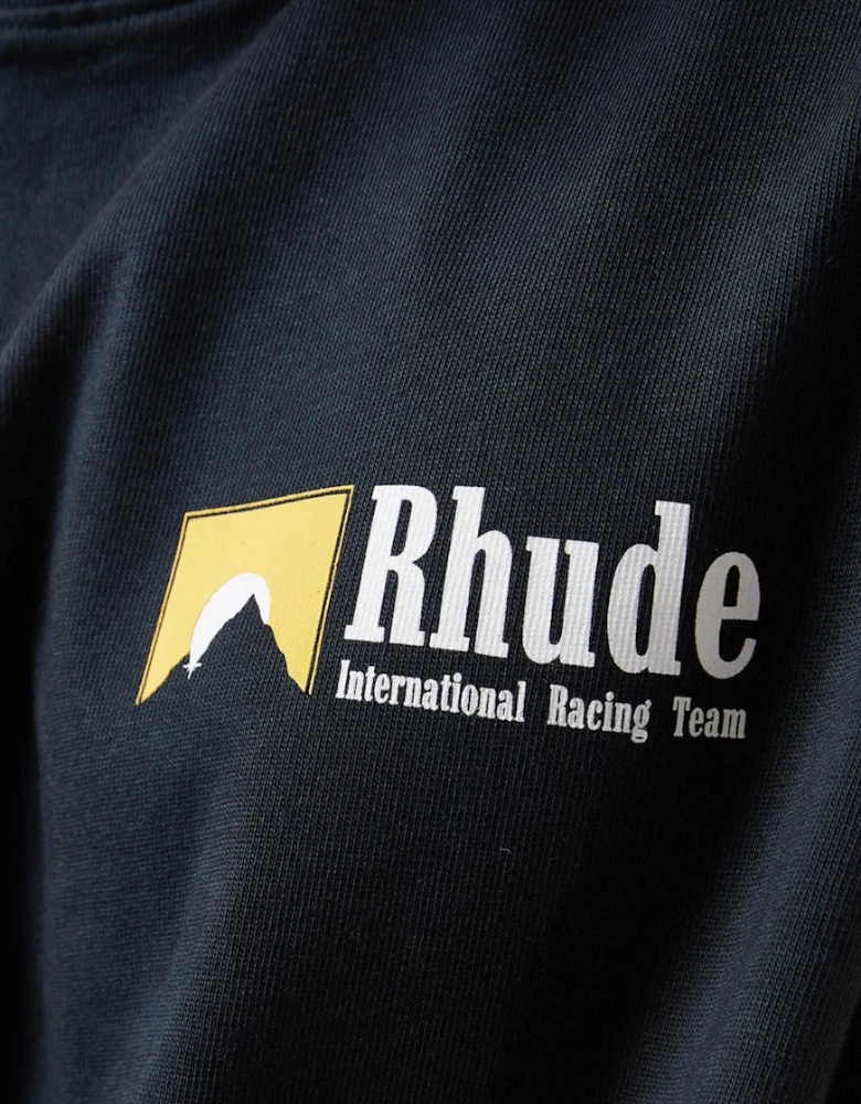 Men's Vintage Black Rhude International Racing Logo T-Shirt