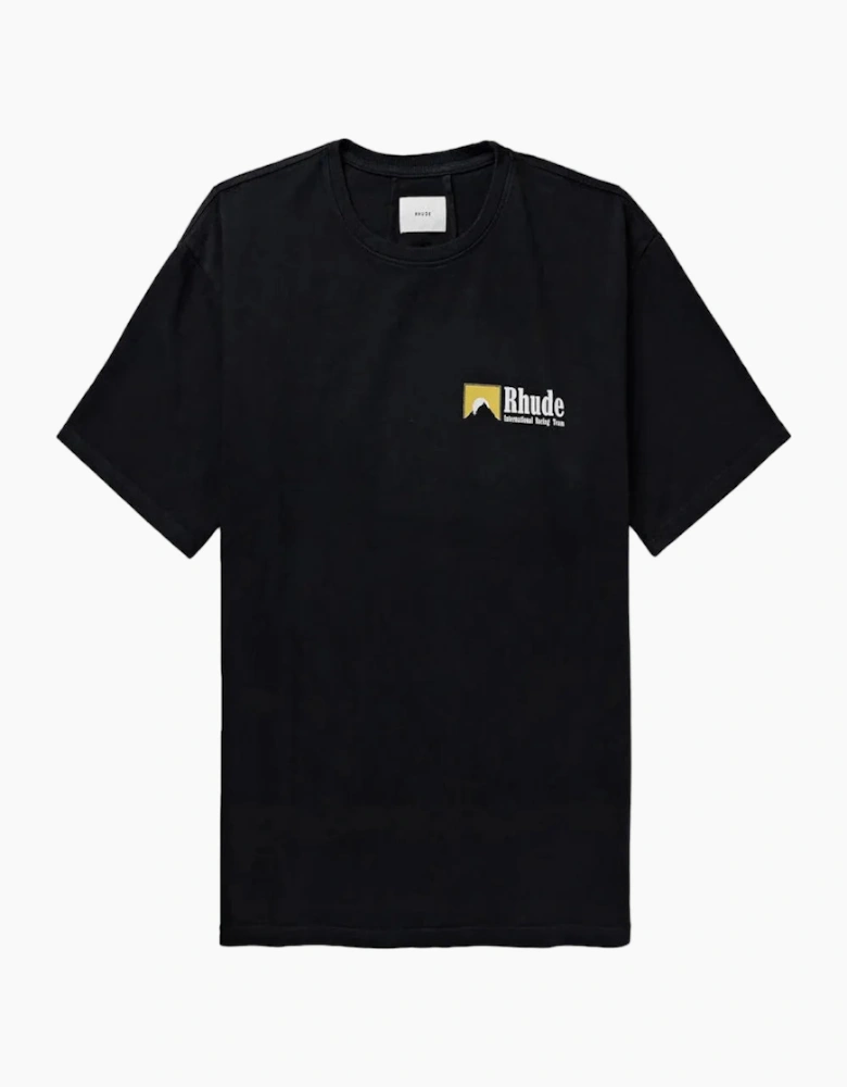 Men's Vintage Black Rhude International Racing Logo T-Shirt