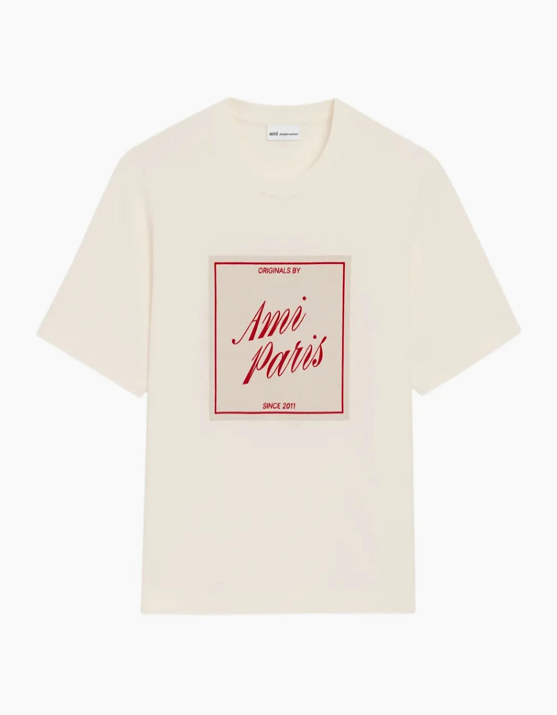 AMI Paris Men's Men's AMI Paris Cream Heritage T-Shirt