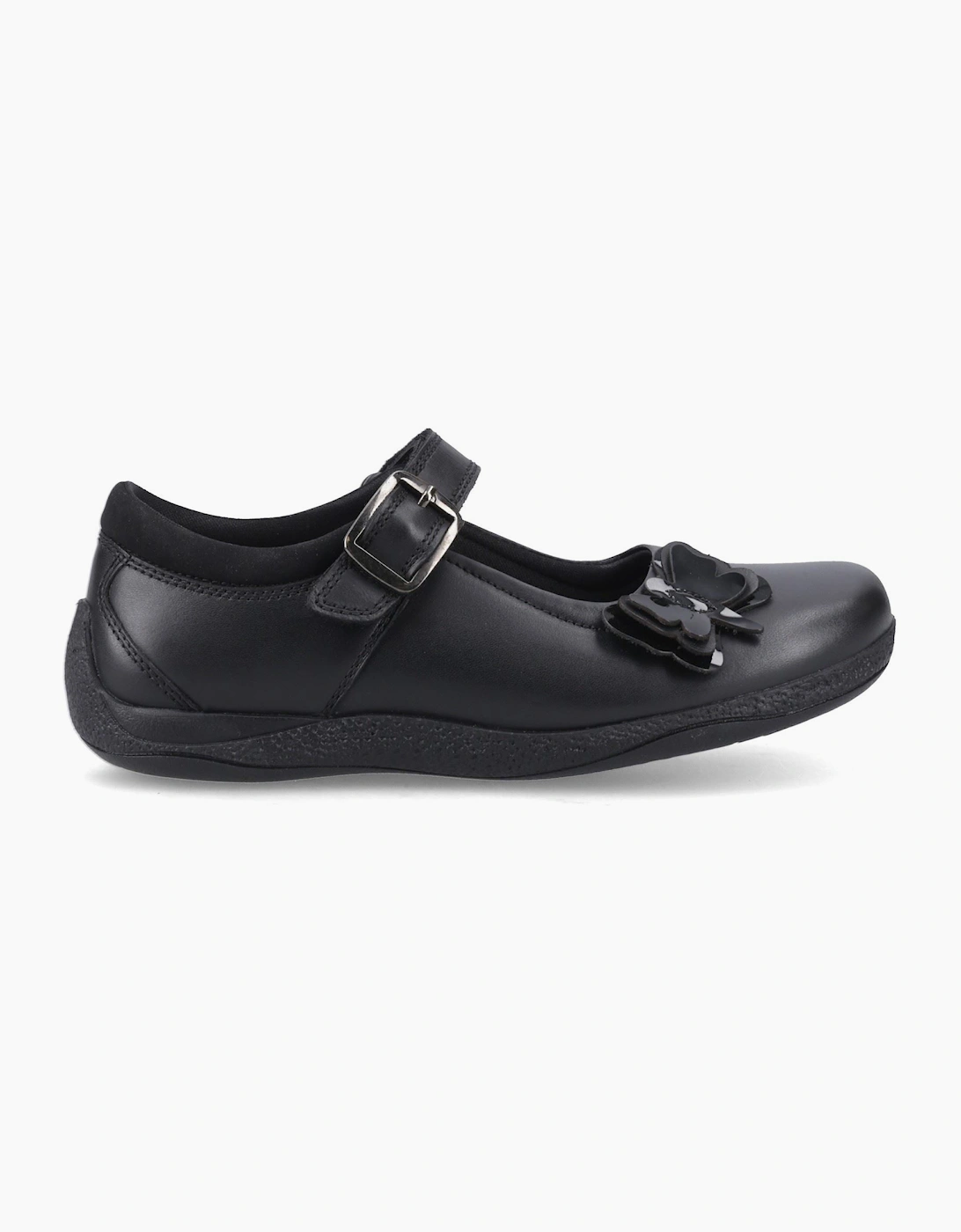 Hush Puppies Julie Ballerina Leather Black Shoes
