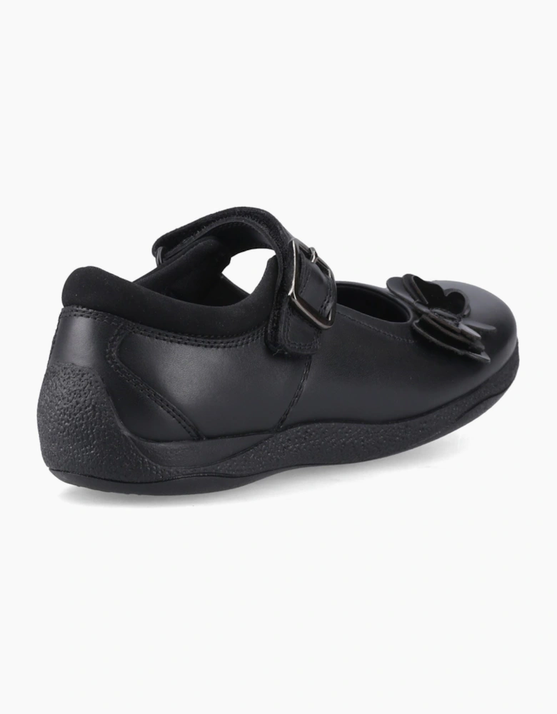 Hush Puppies Julie Ballerina Leather Black Shoes