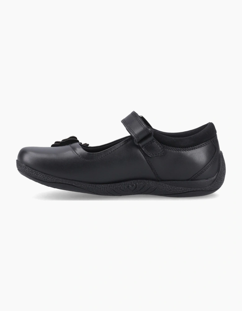 Hush Puppies Julie Ballerina Leather Black Shoes