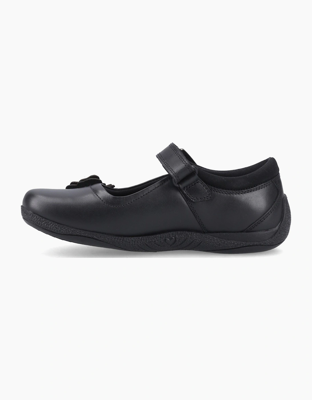 Hush Puppies Julie Ballerina Leather Black Shoes