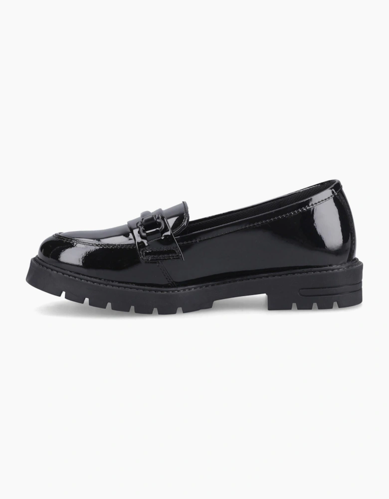 Hush Puppies Hazel Snaffle Leather Black Loafers