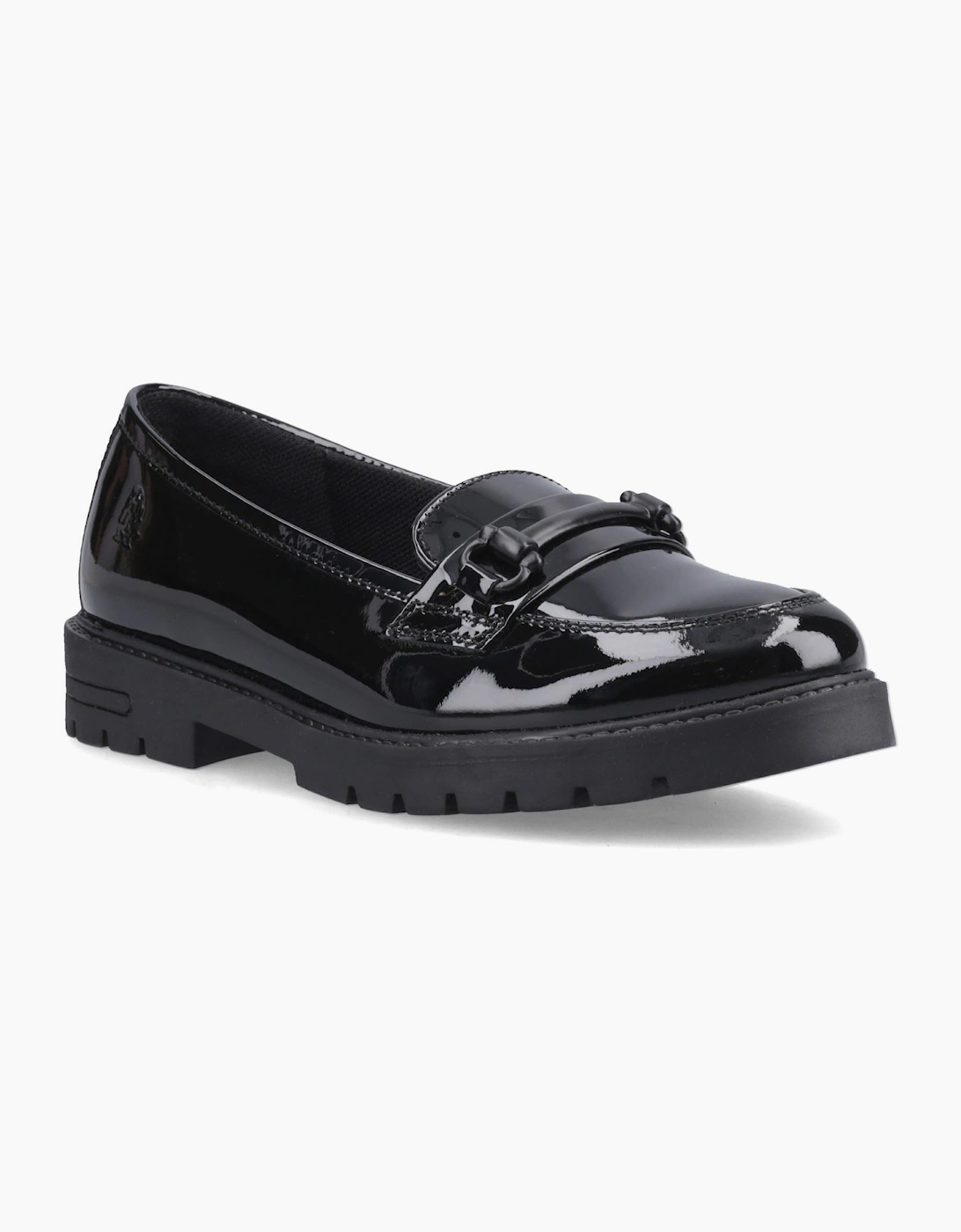 Hush Puppies Hazel Snaffle Leather Black Loafers