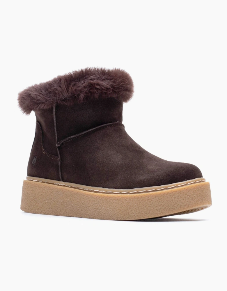 Hush Puppies Becca Suede Women's Chocolate Winter Ankle Boots