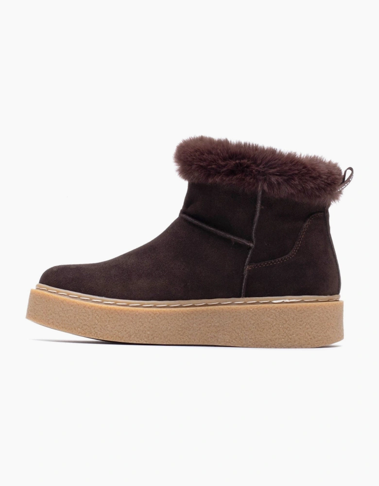 Hush Puppies Becca Suede Women's Chocolate Winter Ankle Boots