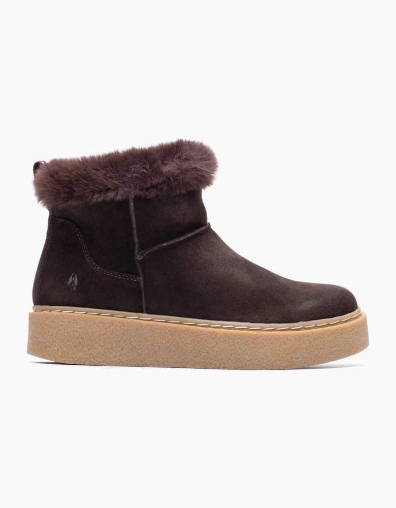 Hush Puppies Becca Suede Women's Chocolate Winter Ankle Boots