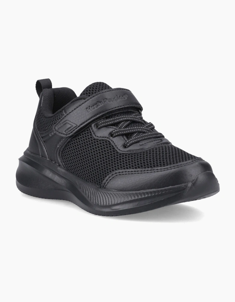 Hush Puppies Marty Textile Black Trainers