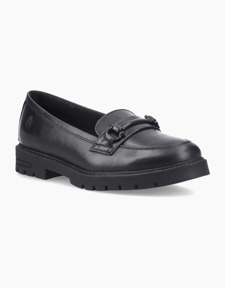Hush Puppies Hazel Snaffle Leather Black Loafers