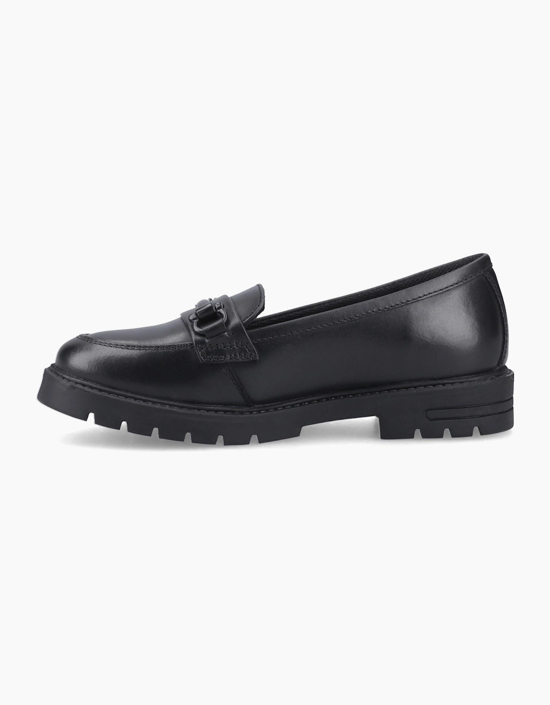 Hush Puppies Hazel Snaffle Leather Black Loafers