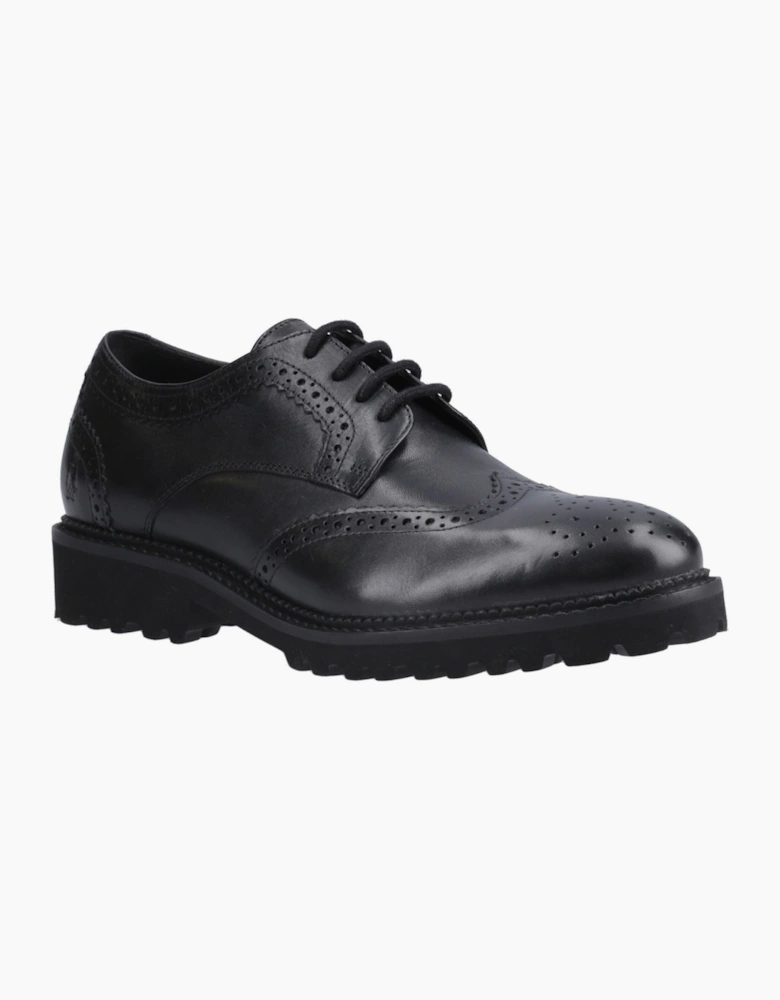 Hush Puppies Gabi Lace Up Leather Black Brogues