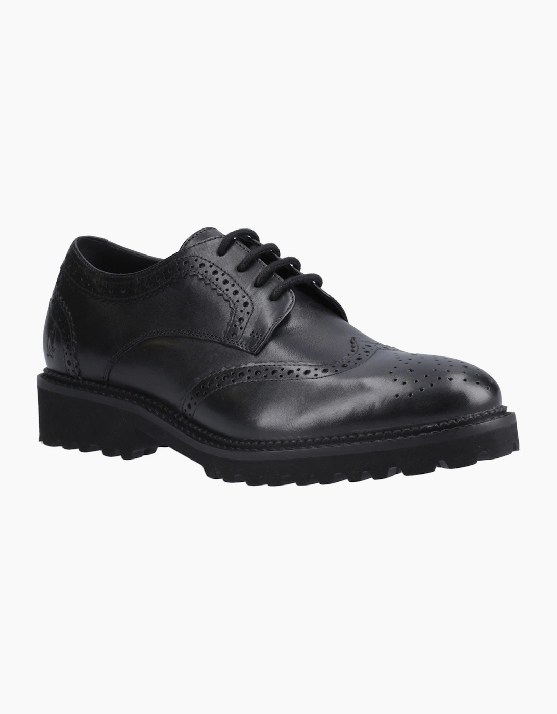 Hush Puppies Gabi Lace Up Leather Black Brogues