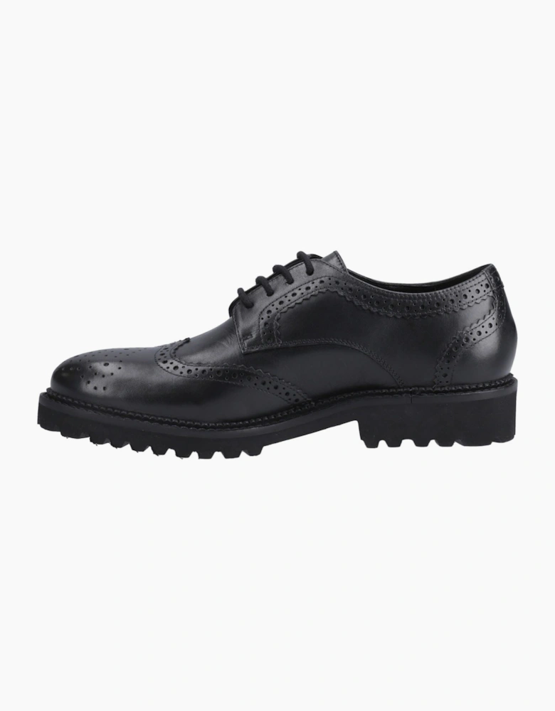 Hush Puppies Gabi Lace Up Leather Black Brogues
