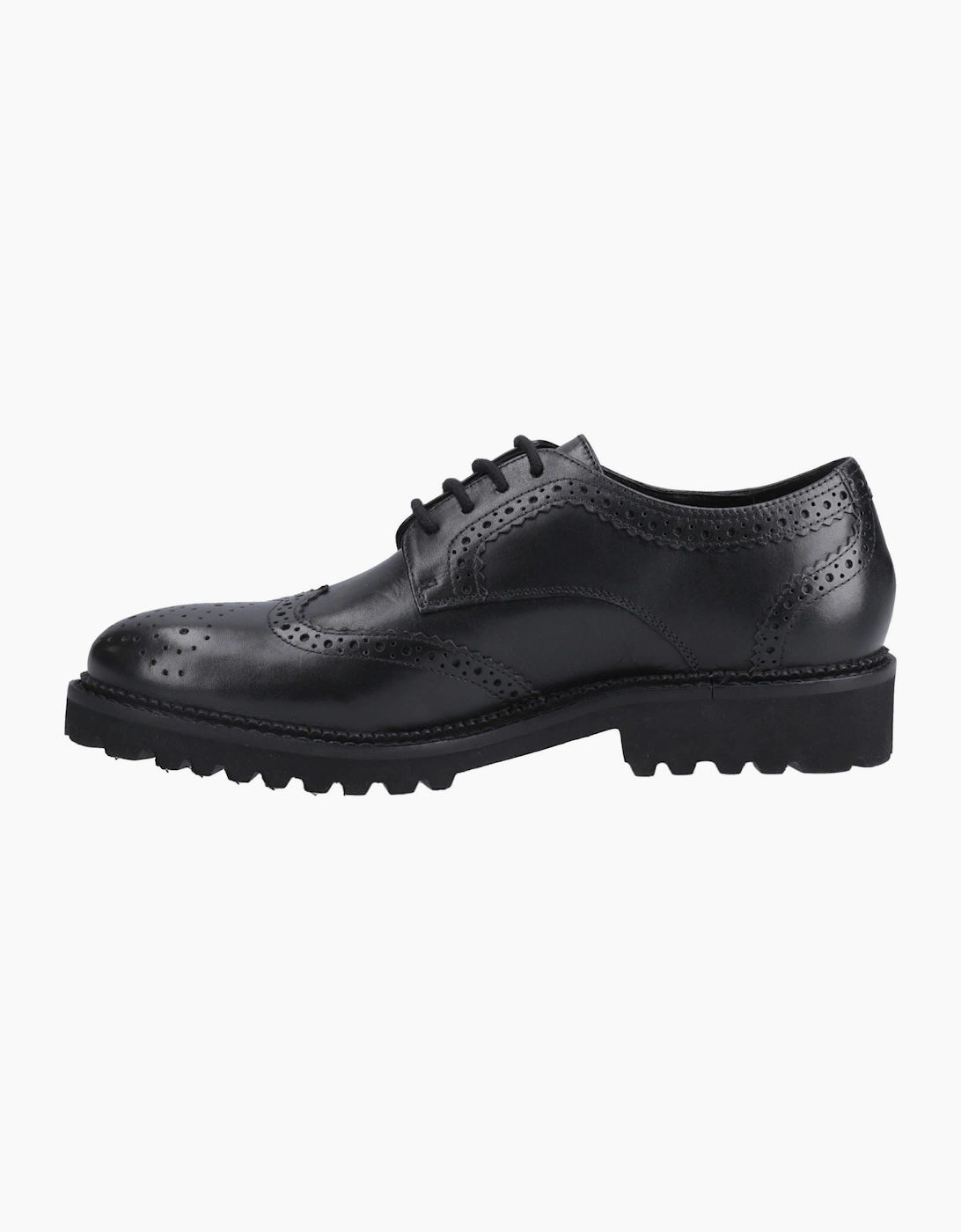 Hush Puppies Gabi Lace Up Leather Black Brogues