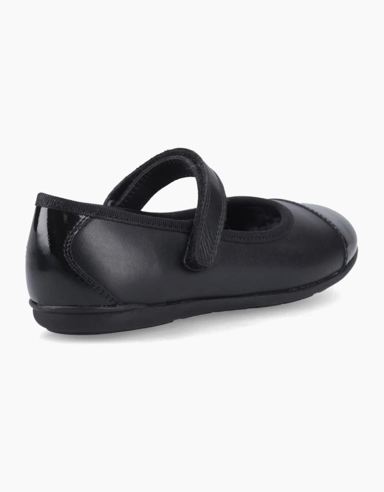Hush Puppies Lottie Ballerina Leather Black Shoes