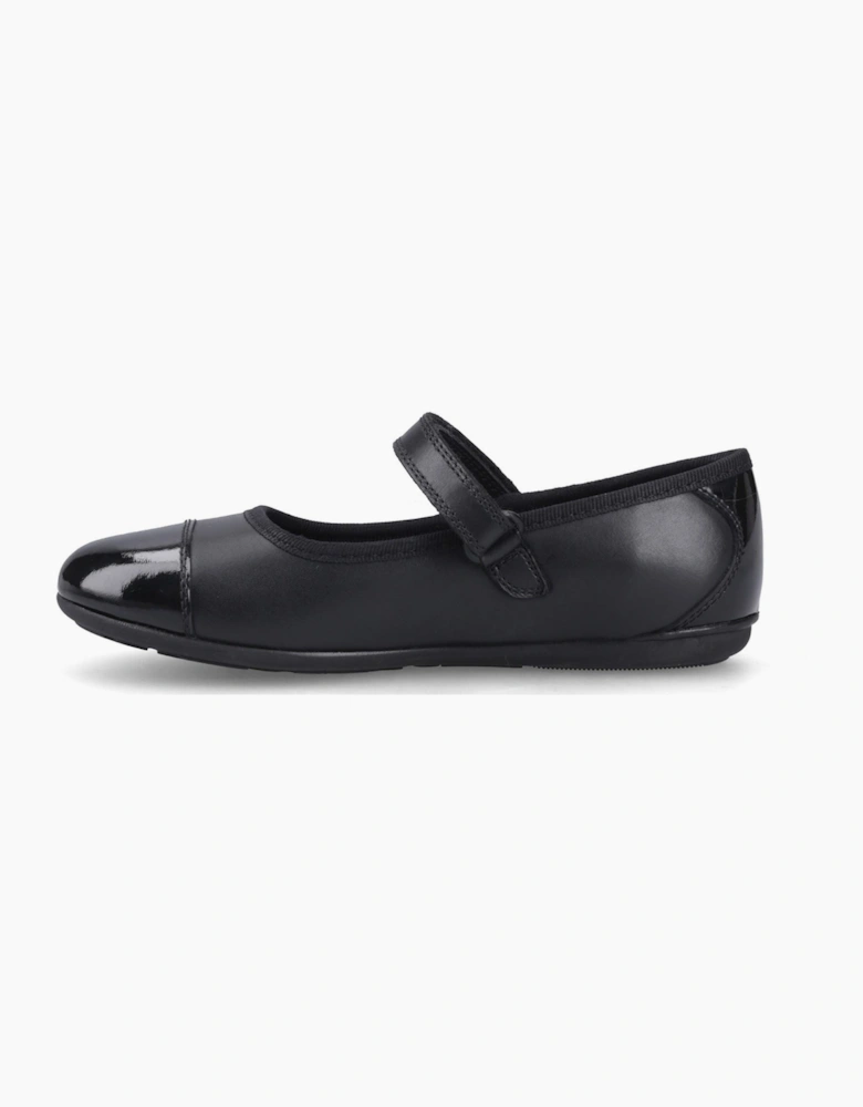 Hush Puppies Lottie Ballerina Leather Black Shoes