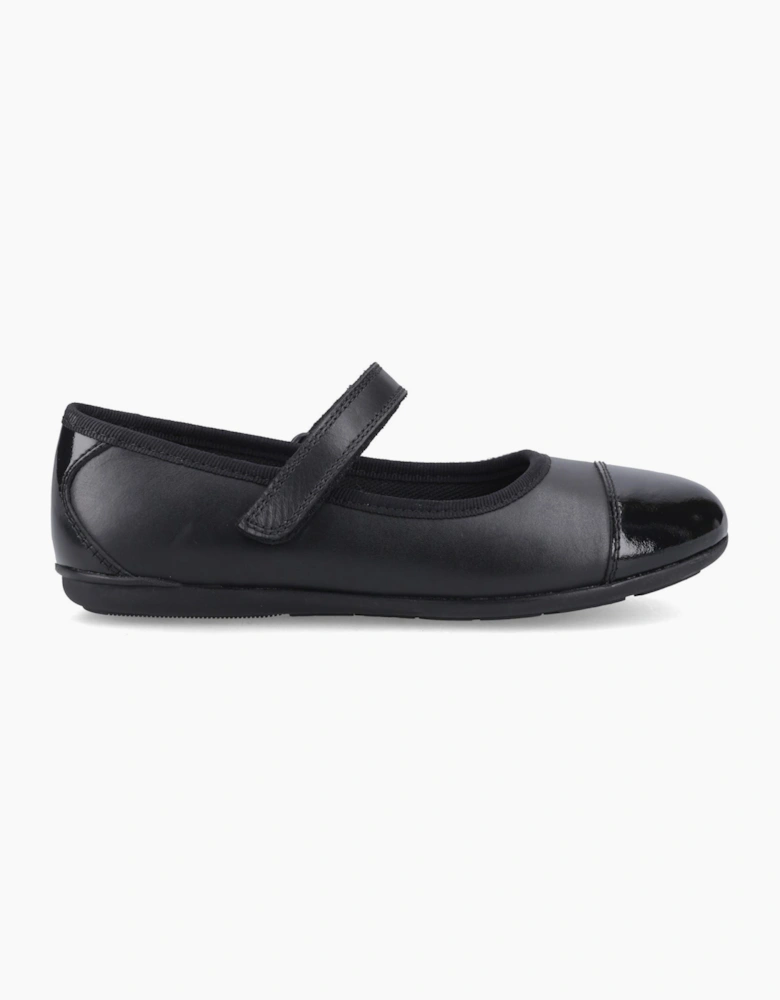 Hush Puppies Lottie Ballerina Leather Black Shoes
