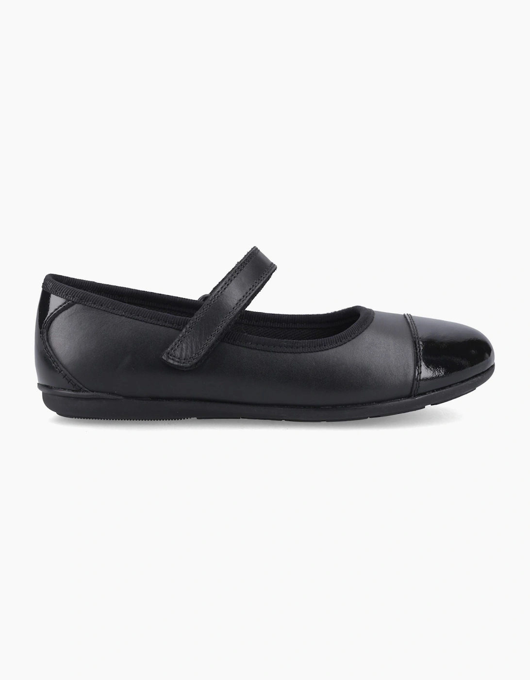 Hush Puppies Lottie Ballerina Leather Black Shoes